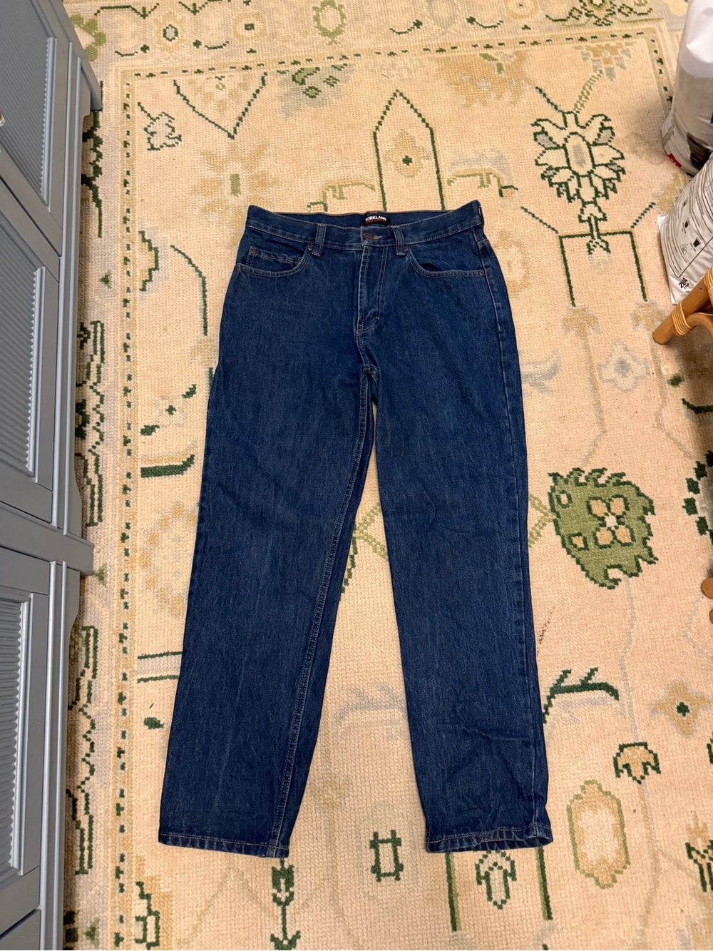 Kirkland Signature Men's Dark Blue Relaxed Jeans
